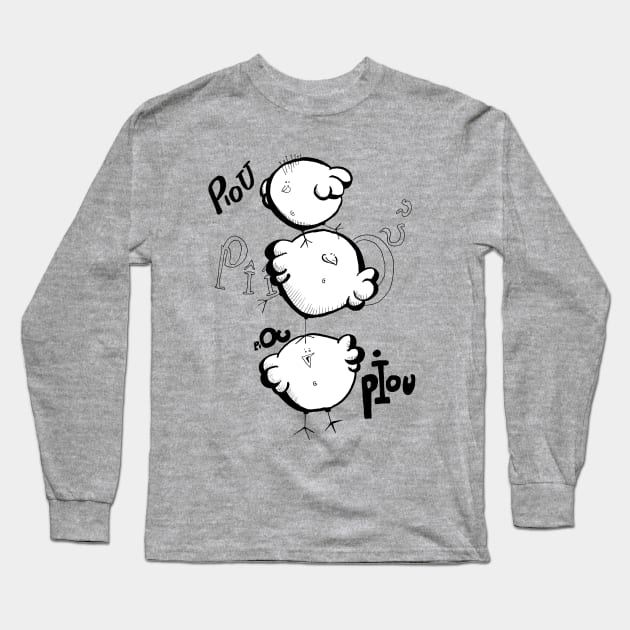 Chicken Long Sleeve T-Shirt by LucyNuzit